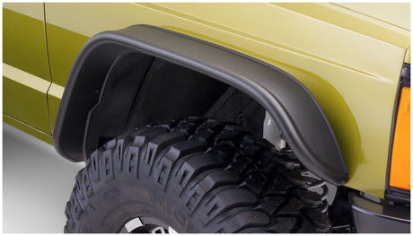 Bushwacker 84-01 Jeep Cherokee Flat Style Flares 2pc - Black 10063-07
