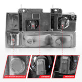 ANZO 88-98 Chevrolet C1500 Crystal Headlights Chrome Housing w/ Signal and Side Marker Lights 111508