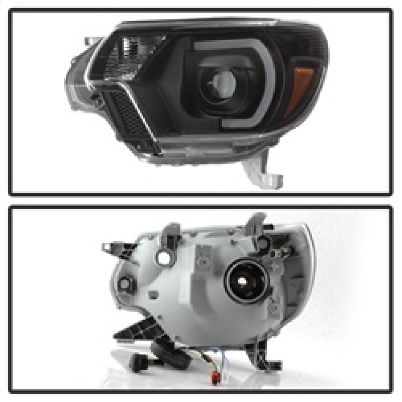 xTune Toyota Tacoma 12-15 Headlights - Light Bar DRL - Black PRO-JH-TTA12-LBDRL-BK 9037542