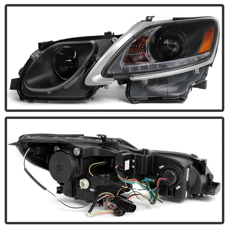 Spyder Lexus GS 300 / 350 / 450 06-11 Headlights - HID Model Only - Black PRO-YD-LG06-HID-DRL-BK 5082800