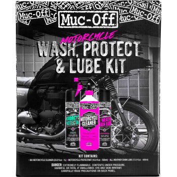 MUC-OFF USA Motorcycle Wash, Protect & Lube Kit 20095US