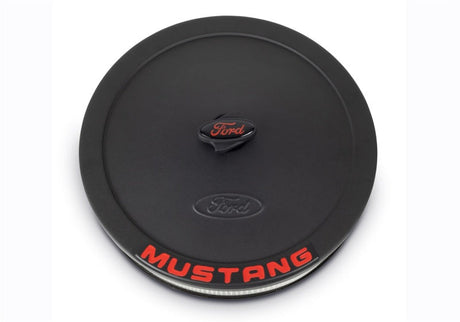 Ford Racing Air Cleaner Kit - Black Crinkle Finish w/ Red Mustang Emblem 302-362