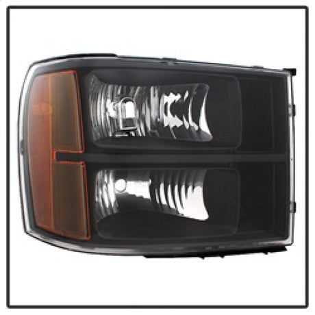 Xtune GMC Sierra 07-13 Crystal Headlights Black HD-JH-GSIE07-AM-BK 9034749