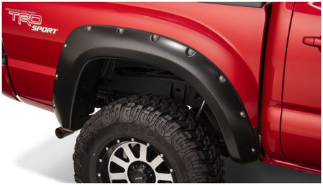 Bushwacker 05-15 Toyota Tacoma Fleetside Pocket Style Flares 2pc 73.5in Bed - Black 31052-02