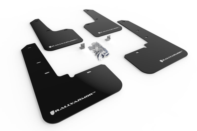 Rally Armor 20-22 Subaru Outback Black UR Mud Flap w/ White Logo MF66-UR-BLK/WH
