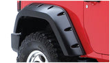 Bushwacker 07-18 Jeep Wrangler Max Pocket Style Flares 2pc Extended Coverage - Black 10046-02