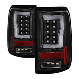 Spyder 04-08 Ford F-150 Projector Tail Lights - Light Bar DRL LED - Black ALT-YD-FF15004V2-LBLED-BK 5084170