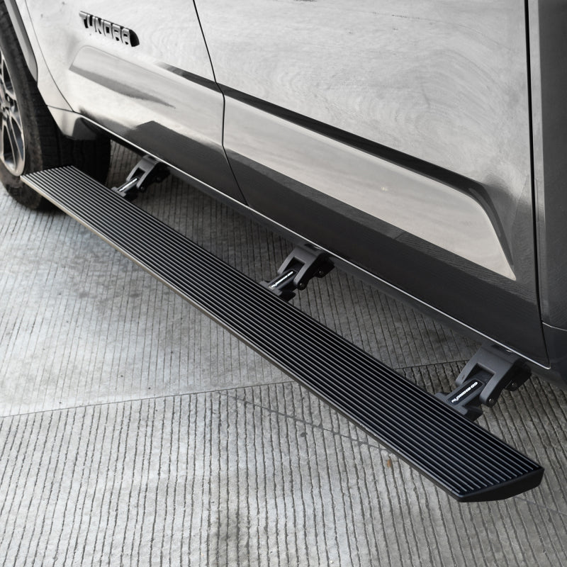 Go Rhino 22-23 Toyota Tundra CrewMax Cab 4dr E-BOARD E1 Electric Running Board Kit - Tex. Blk 20443587PC