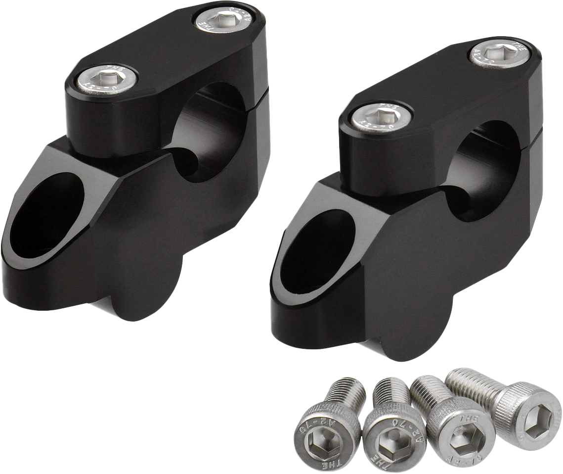 ZETA Offset Handlebar Riser Kit 20mm 26mm 22.2mm Black ZE53-05261