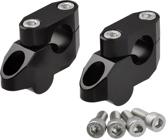 ZETA Offset Handlebar Riser Kit 20mm 26mm 22.2mm Black ZE53-05261