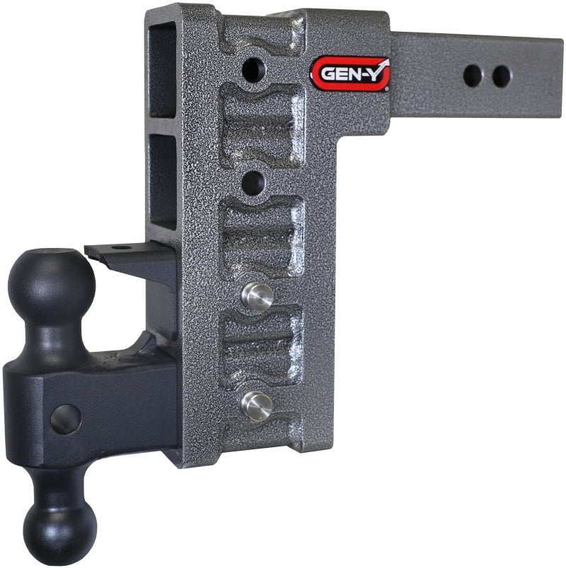Gen-Y Mega Duty 2.5in Shank 9in Drop 3K TW 21K Hitch w/GH-061 Dual-Ball/GH-062 Pintle Lock GH-624