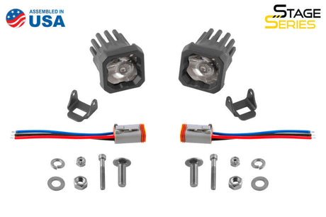 Diode Dynamics Stage Series C1 LED Pod Pro - White Flood Standard RBL (Pair) DD6461P