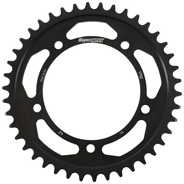 SUPERSPROX Rear Edge Sprocket Steel 42t-525 Blk Hay/Suz/Tri RFA-1792-42-BLK