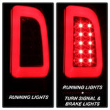 Spyder 08-16 Ford Super Duty F-250 V3 Light Bar LED Tail Lights - Red Clear (ALT-YD-FS07V3-LBLED-RC) 5084736
