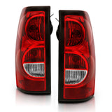ANZO 2004-2007 Chevy Silverado Taillight Red/Clear Lens w/Black Trim (OE Replacement) 311302