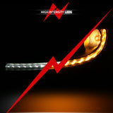 ANZO 2005-2013 Chevy Corvette Projector Plank Style Switchback H.L. Black Amber 121553