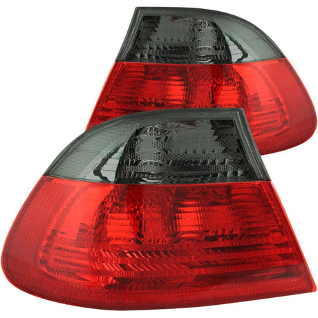 ANZO 2000-2003 BMW 3 Series E46 Taillights Red/Smoke - Outer 221202