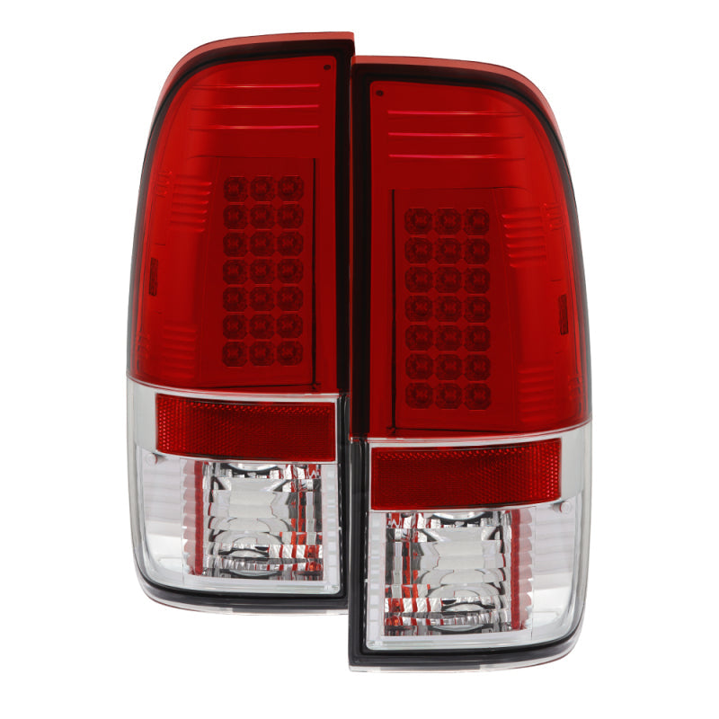 Spyder Ford F150 side 97-03/F250/350 Duty 99-07 LED Tail Lights Red Clear ALT-YD-FF15097-LED-RC 5003485