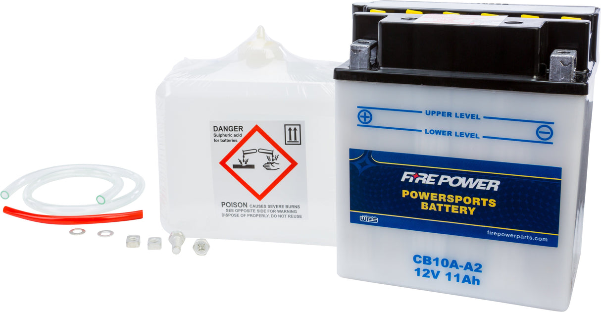 FIRE POWER Battery W/Acid Cb10a-A2 12v Heavy Duty CB10A-A2