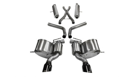 Corsa 12-14 Jeep Grand Cherokee 6.4L V8 Black Sport Cat-Back Exhaust 14466BLK