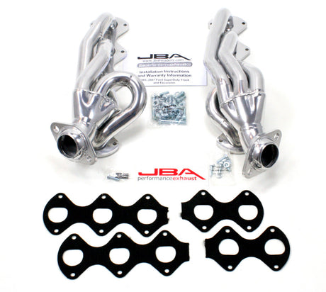 JBA 05-10 Ford F-Series 6.8L 3V V10 1-1/2in Primary Silver Ctd Cat4Ward Header 1670SJS