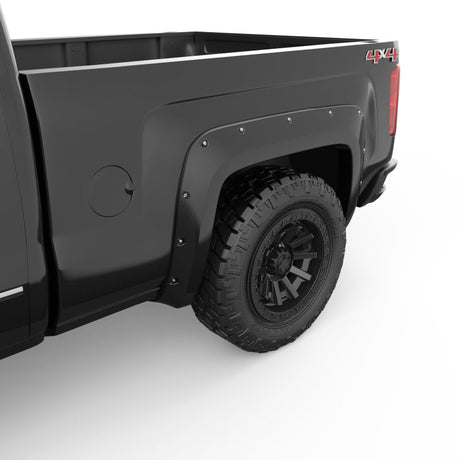 EGR 14+ Chev Silverado 6-8ft Bed Bolt-On Look Color Match Fender Flares - Set - Black 791574-GBA