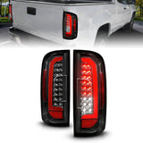 ANZO 15-21 GMC Canyon Full LED Taillights w/ Red Lightbar Black Housing/Clear Lens 311434