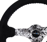NRG Reinforced Steering Wheel (350mm / 3in. Deep) Blk Suede w/Hydrodipped Digi-Camo Spokes RST-036DC-S