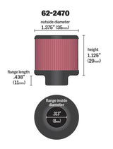 K&N .315/.431 Flange 1 3/8 inch OD 1.5 inch H Clamp On Crankcase Vent Filter 62-2470