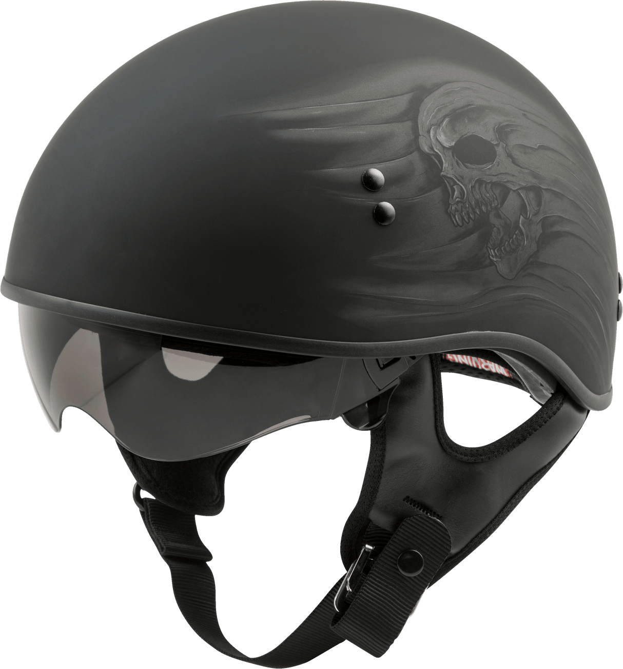 GMAX Hh-65 Half Helmet Ritual Naked Matte Black Xs H1653023