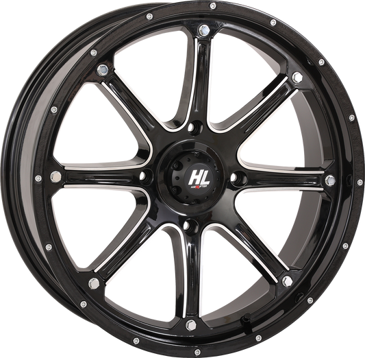 HIGH LIFTER Wheel - HL4 - Front/Rear - Gloss Black w/Machined - 20x6.5 - 4/156 - 4+2.5 (+10 mm) 20HL04-1156