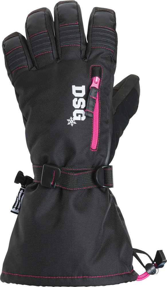 DSG Craze Glove Md Black/Pink 97288