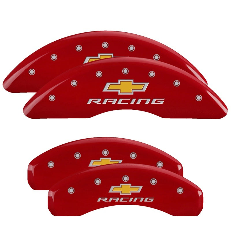 MGP 4 Caliper Covers Engraved Front & Rear MGP Red finish silver ch 15211SMGPRD