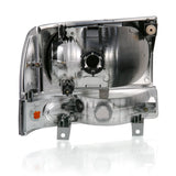 ANZO 2000-2004 Ford Excursion Crystal Headlight w/ Corner Light Black Amber (w/o Bulb) 111457