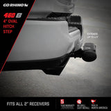 Go Rhino 4in Oval Hitch Step - Black 460B