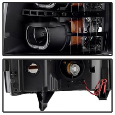 Xtune Chevy Silverado 1500/2500/3500 07-13 LED Halo Projector Headlights Black PRO-JH-CSIL07-CFB-BK 9032189