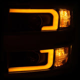 ANZO Projector Headlights 15-17 Chevrolet Silverado 2500HD / 3500HD Black w/ Chrome Rim 111365