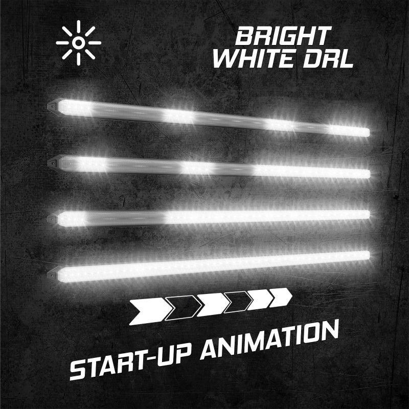 XK Glow 11In Switchback Grill Lights with Start-up Animation & Sequential Turn Signals XK041029-11