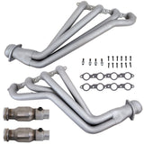 BBK 10-15 Camaro LS3 L99 Long Tube Exhaust Headers With Converters - 1-3/4 Chrome 4021