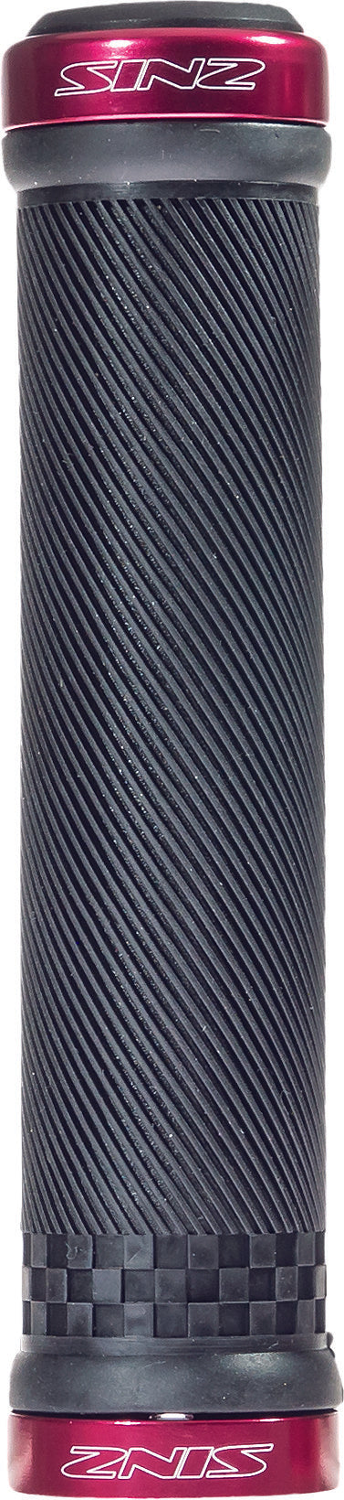 SINZ Lock-On Grips Black/Red 100mm 214002