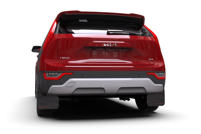 Rally Armor 2023 Kia Niro SG2 Black UR Mud Flap White Logo MF21-UR-BLK-WH