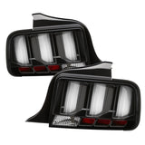 Spyder 05-09 Ford Mustang (White Light Bar) LED Tail Lights - Black ALT-YD-FM05V3-LED-BK 5086693