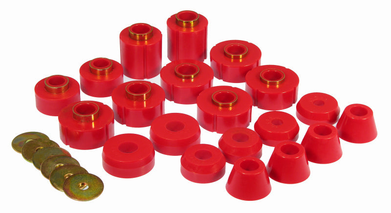 Prothane 80-96 Ford F100/350 2/4wd Body Mount - Red 6-108