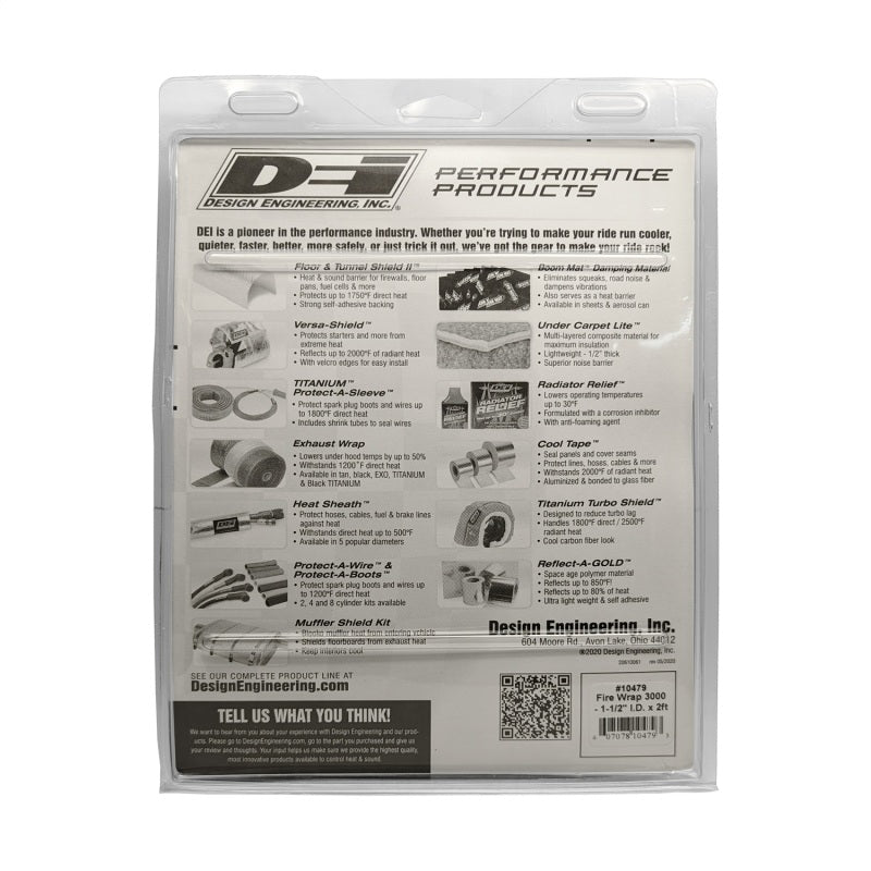 DEI Fire Wrap 3000 1-1/2in I.D. x 2ft 10479