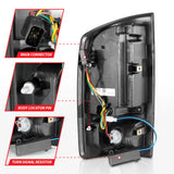 ANZO 2002-2006 Dodge  Ram 1500 LED Tail Lights w/ Light Bar Black Housing Smoke Lens 311369