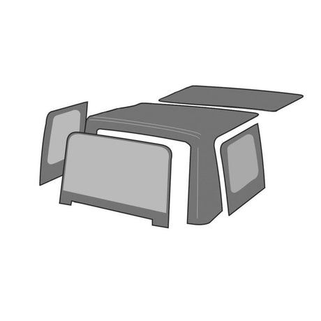Rampage 1988-1995 Jeep Wrangler(YJ) OEM Replacement Top - Black Diamond 99435