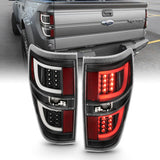 ANZO 2009-2013 Ford F-150 LED Taillights Black 311257