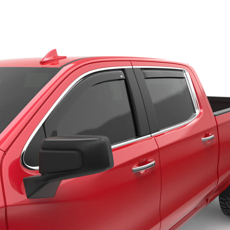 EGR 2019 Chevy 1500 Crew Cab In-Channel Window Visors - Dark Smoke 571691