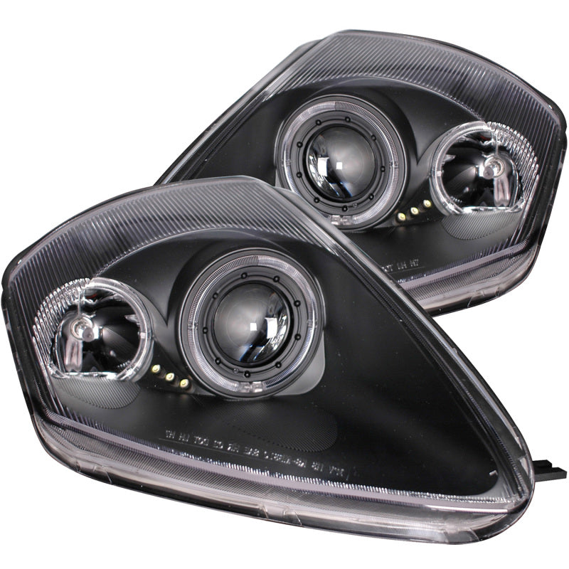 ANZO 2000-2005 Mitsubishi Eclipse Projector Headlights w/ Halo Black 121332
