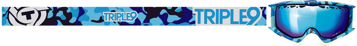 TRIPLE 9 Switch Goggle Blue Camo W/ Blue Mirror/Amber Lens 37-2358